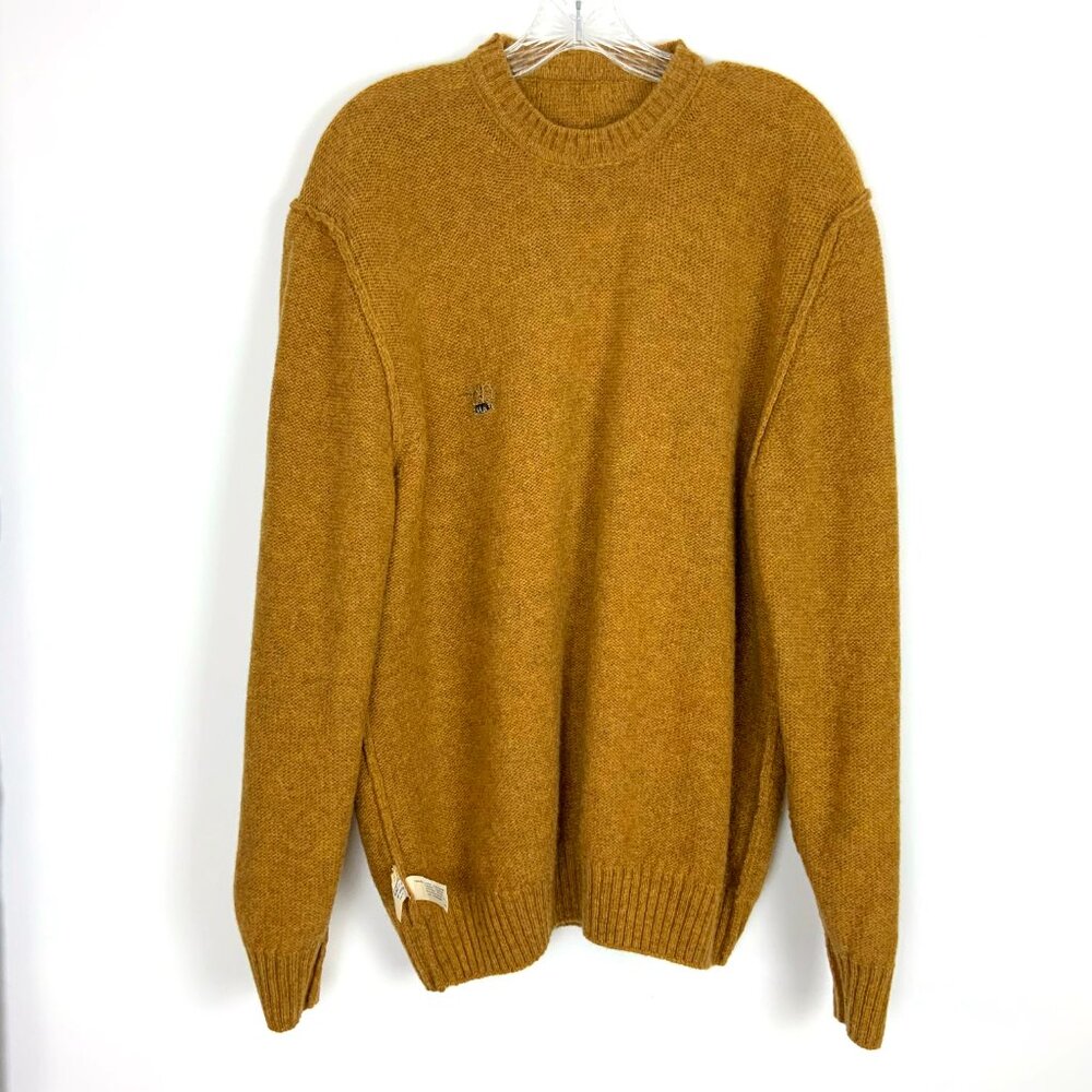 Valentino Jeans Vintage Virgin Wool Men's Knit Melange Crew Sweater Sz 52 (L-XL) - Picture 13 of 16